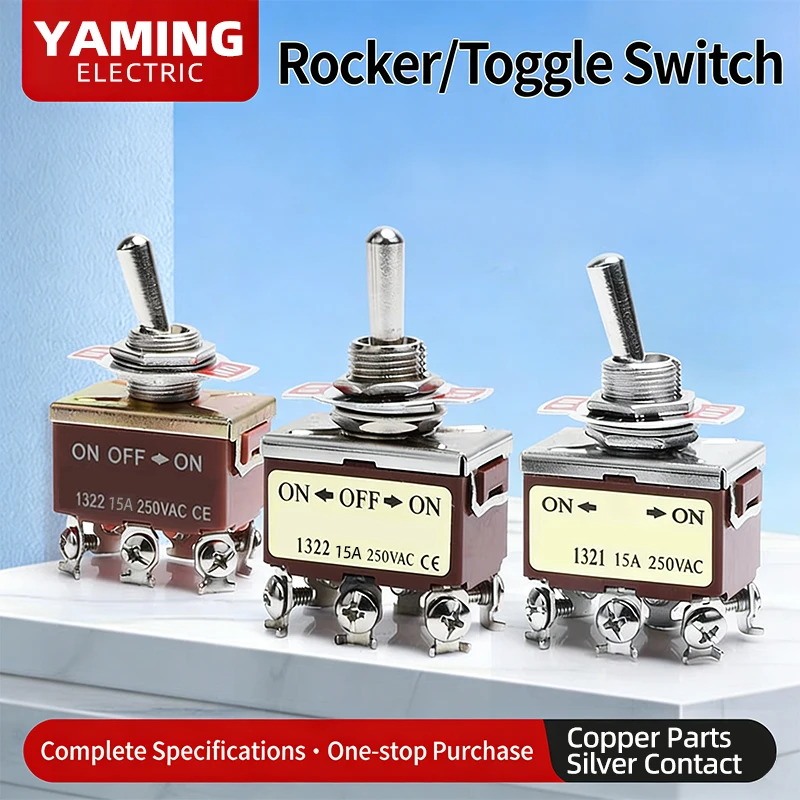 الروك التبديل تويست الذاتي قفل إعادة تعيين اثنين/ثلاثة موقف 3/6 دبابيس مقاوم للماء 15A 250VAC ON-OFF برغي اتصال