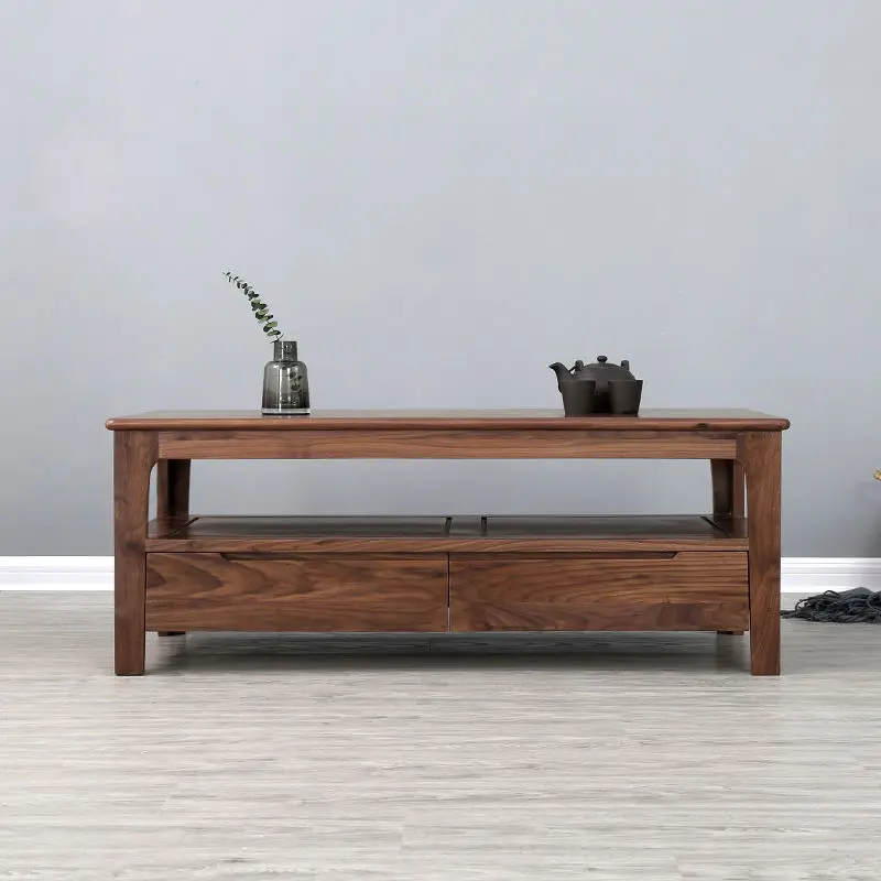 

All solid wood black walnut coffee table Nordic cherry wood living room tea table... white oak coffee table