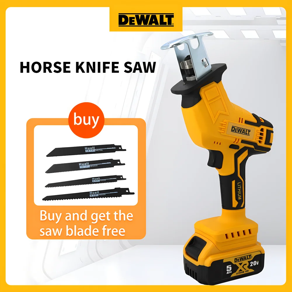 Dewalt Reciprocating Saw High Power Metal Wood Plastic Cutting Rechargeable 20V Lithium Batttery Electric Cordless Saber Tool