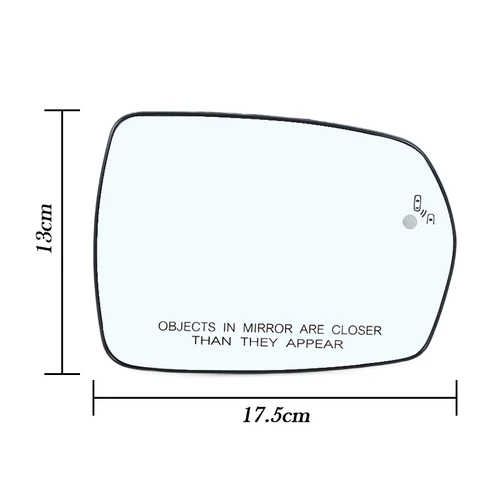 Imagen 2 del producto Lente de cristal para espejo retrovisor de coche, para Ford Edge 2015 2016 2017 2018 con punto ciego, lente de repuesto de EE. UU., cristal de espejo calefactable lateral