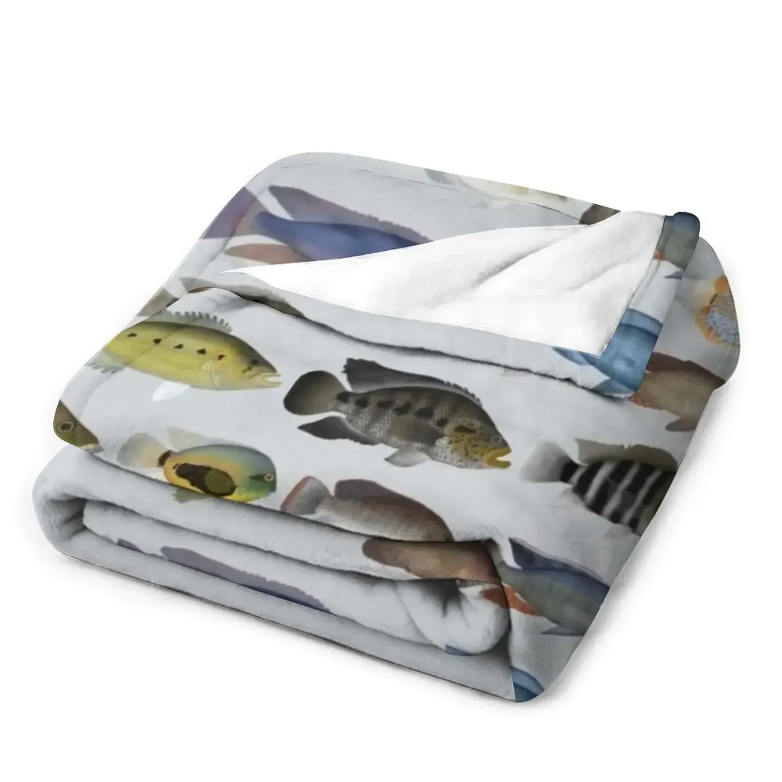 Cichlid Group Throw Blanket Hairys Beach cosplay anime Sofa Luxury Designer warm for winter Blankets 3