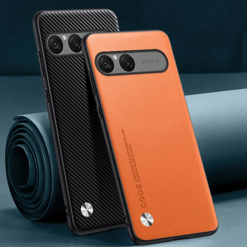 EUCAGR Luxus PU Ledertasche Für Sony Xperia 10 VII 10VII Zurück Abdeckung Silikon Stoßfest Schutz Telefon Fall Für Xperia 10 VII