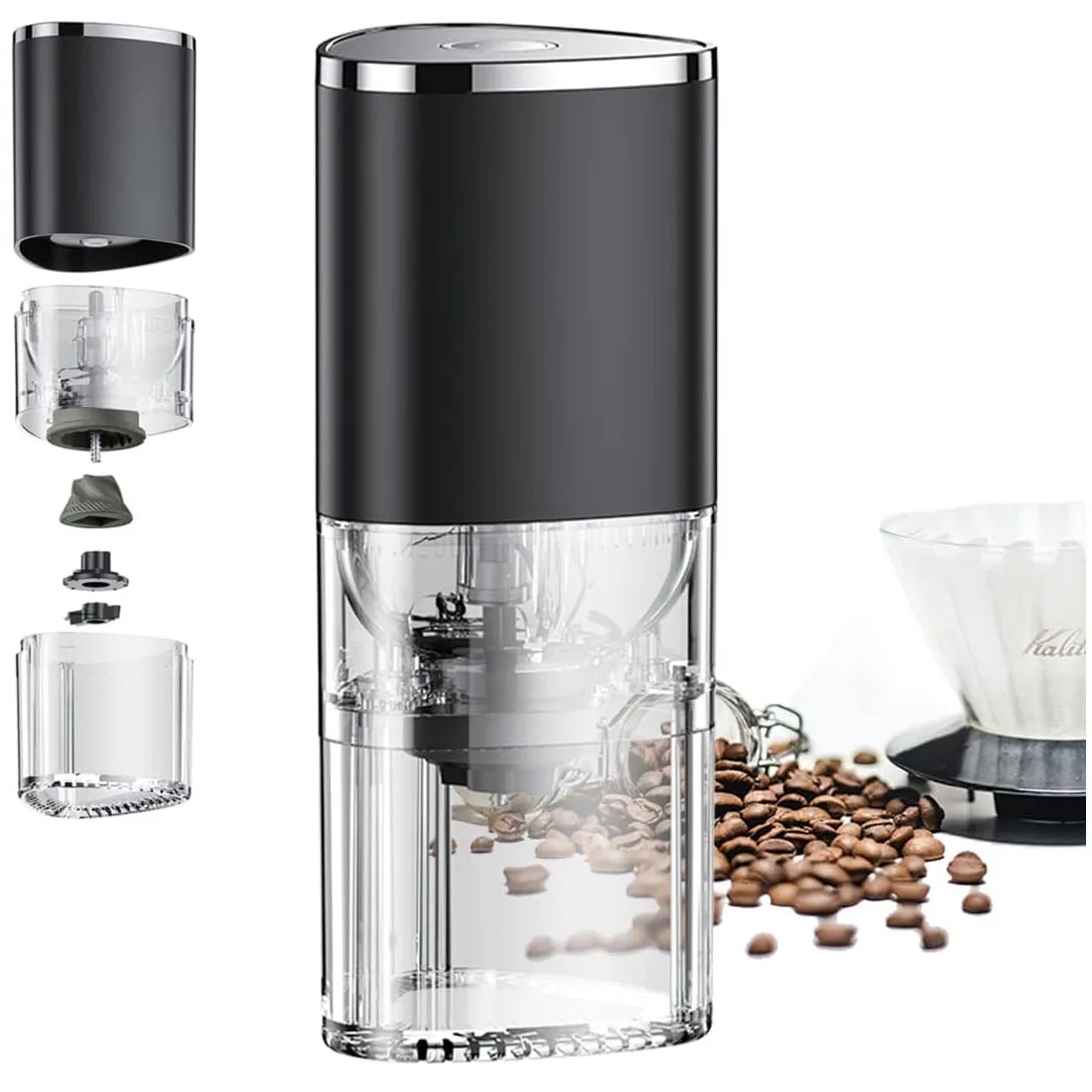 

Mini Electric Coffee Grinder Portable Household Type-C USB Charge Professional Ceramic Grinding Core Coffee Beans Mill Machine