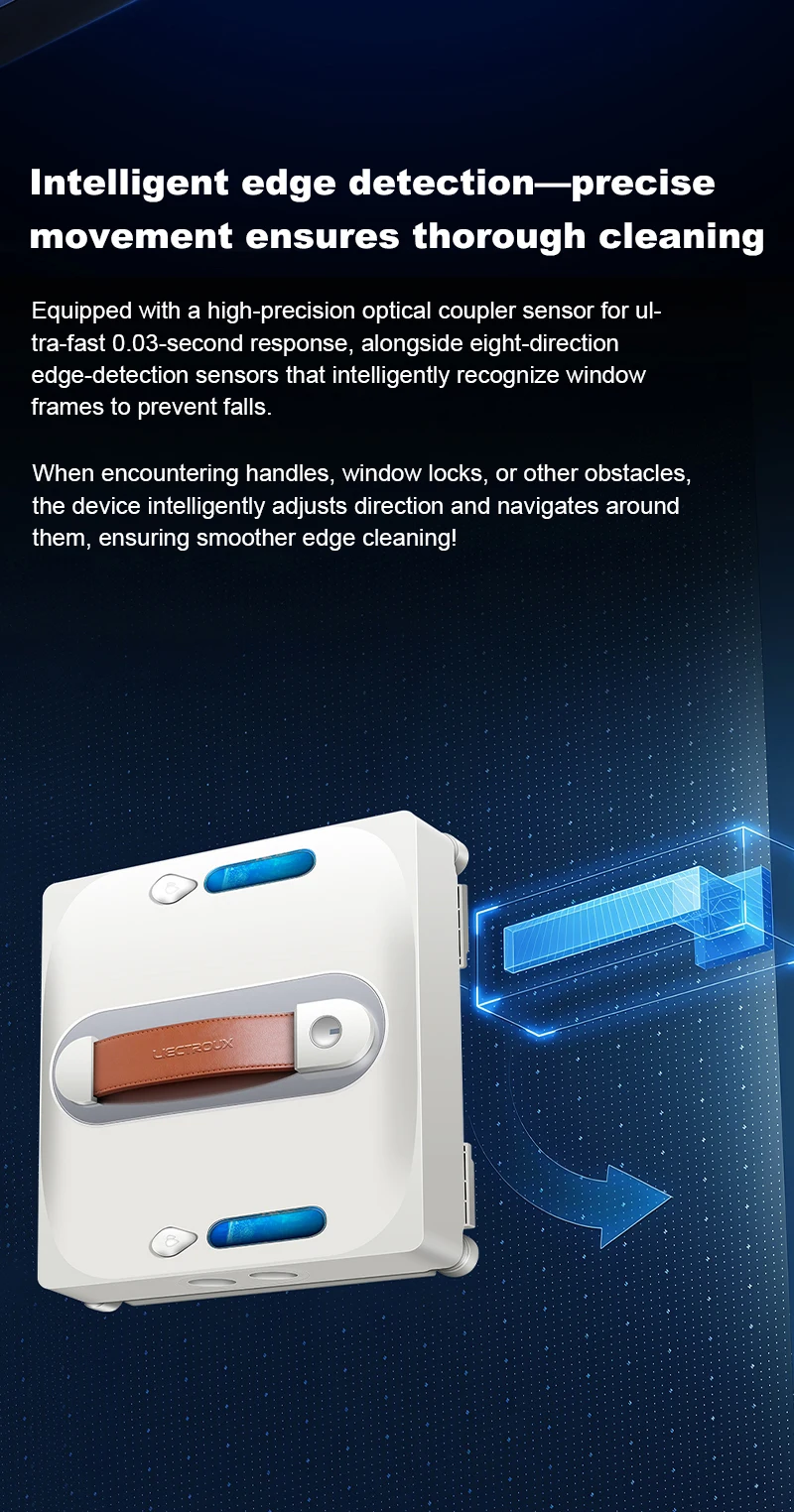 Window Cleaning Robot Liectroux S11, 4-Way Water Spray, 9000PA,Home Glass Floor Wall Tiles Cleaner Robot, Floating Scraping Tech