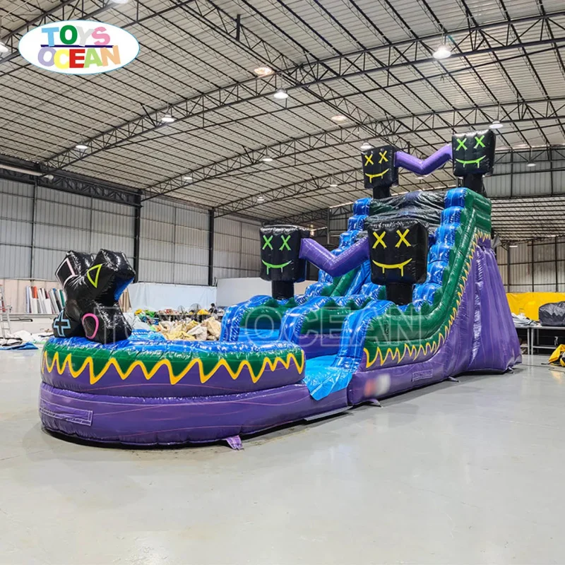 Commercial Large Outdoor Inflatable Level up Water Slide with Pool Suitable for Adults Kids Parties