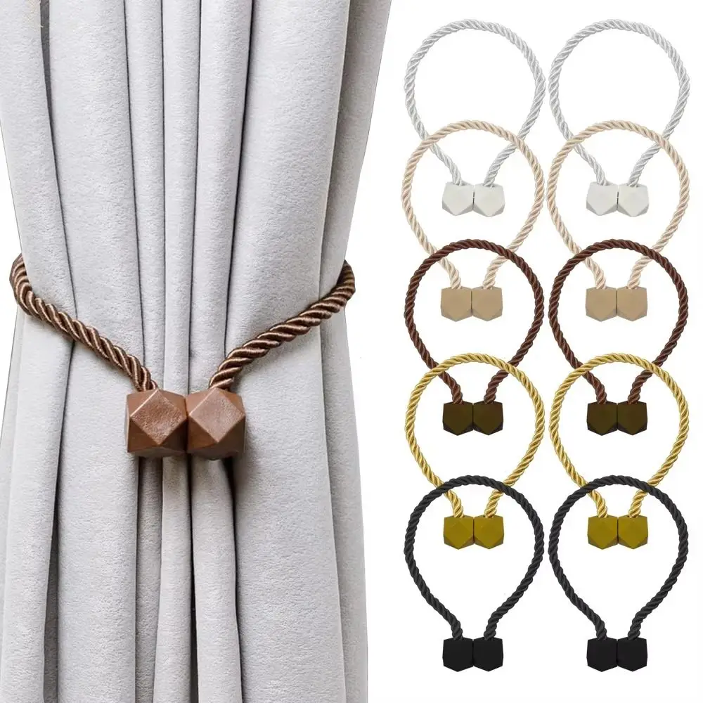 2Pcs Rhombus Window Curtain Buckles Adjustable INS Magnetic Curtain Tiebacks Thicken Decorative Curtain Holders Curtain Decor