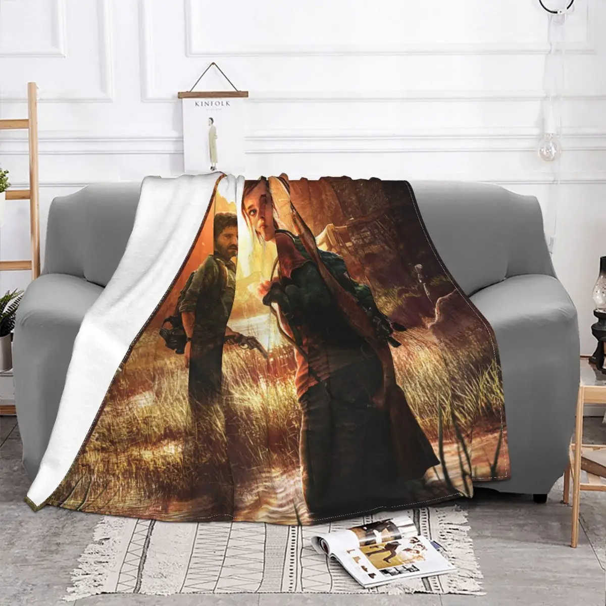 Horror Joel Ellie Blankets The Last of Us Movie Plush Awesome Warm Throw Blanket for Bed Sofa Summer