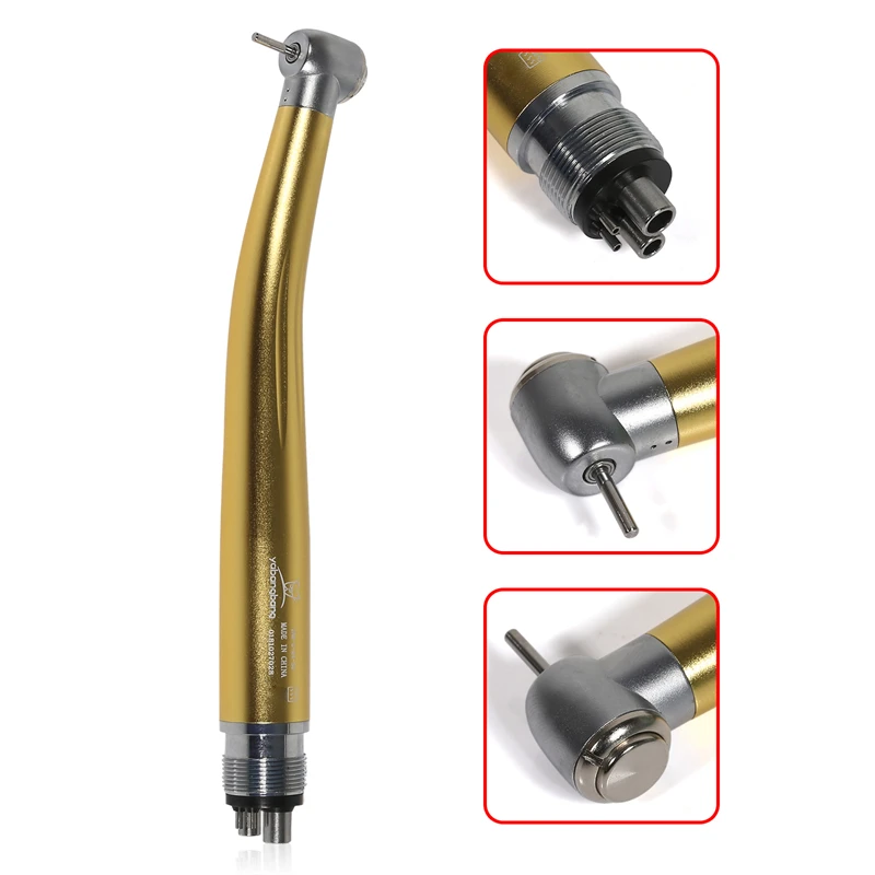 Dental High Speed 2/4Hole Clean Standard/Big Head Handpiece Push Button Air Turbine NSK Style Fit ISO Burs 1.6mm