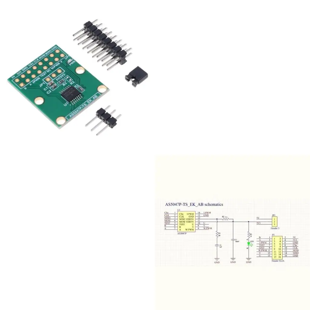  Compactly AS5047P Encoding Development Board With Multiple Interfaces Support