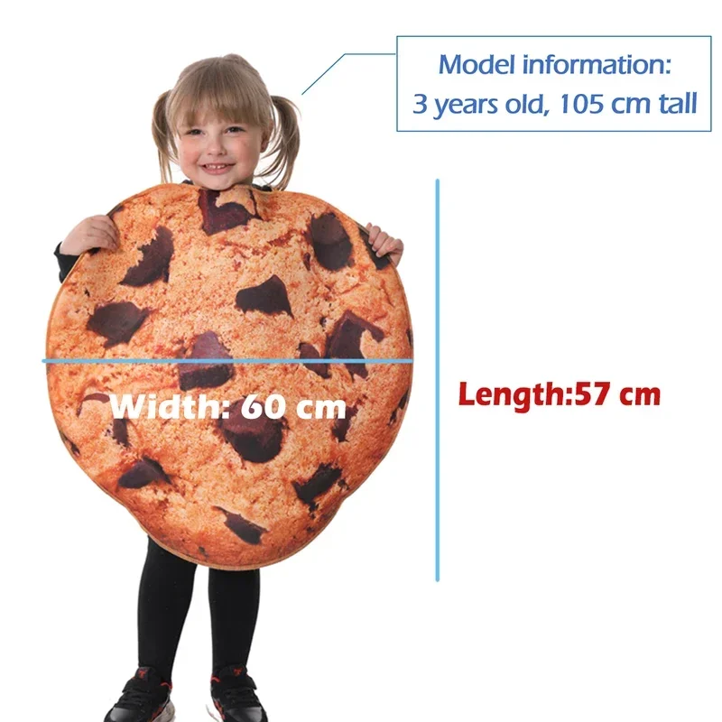 Costume de cosplay amusant Milk & Cookie pour enfants, tenues de groupe alimentaire d'Halloween, robe de paupières de Pourim, garçons et filles, carnaval de Pâques, MN8