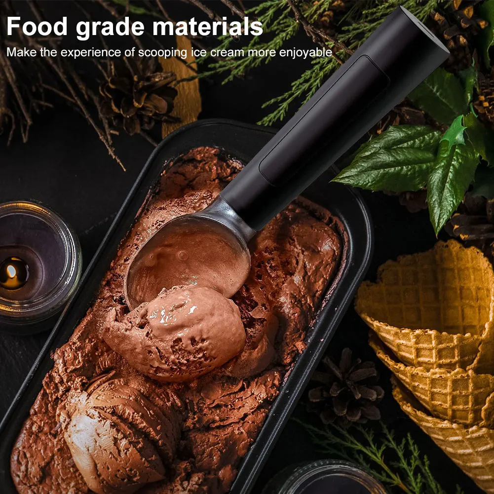 Ложка для мороженого с подогревом, перезаряжаемая электрическая ложка для мороженого для твердого мороженого, легкая для пожилых людей и детей