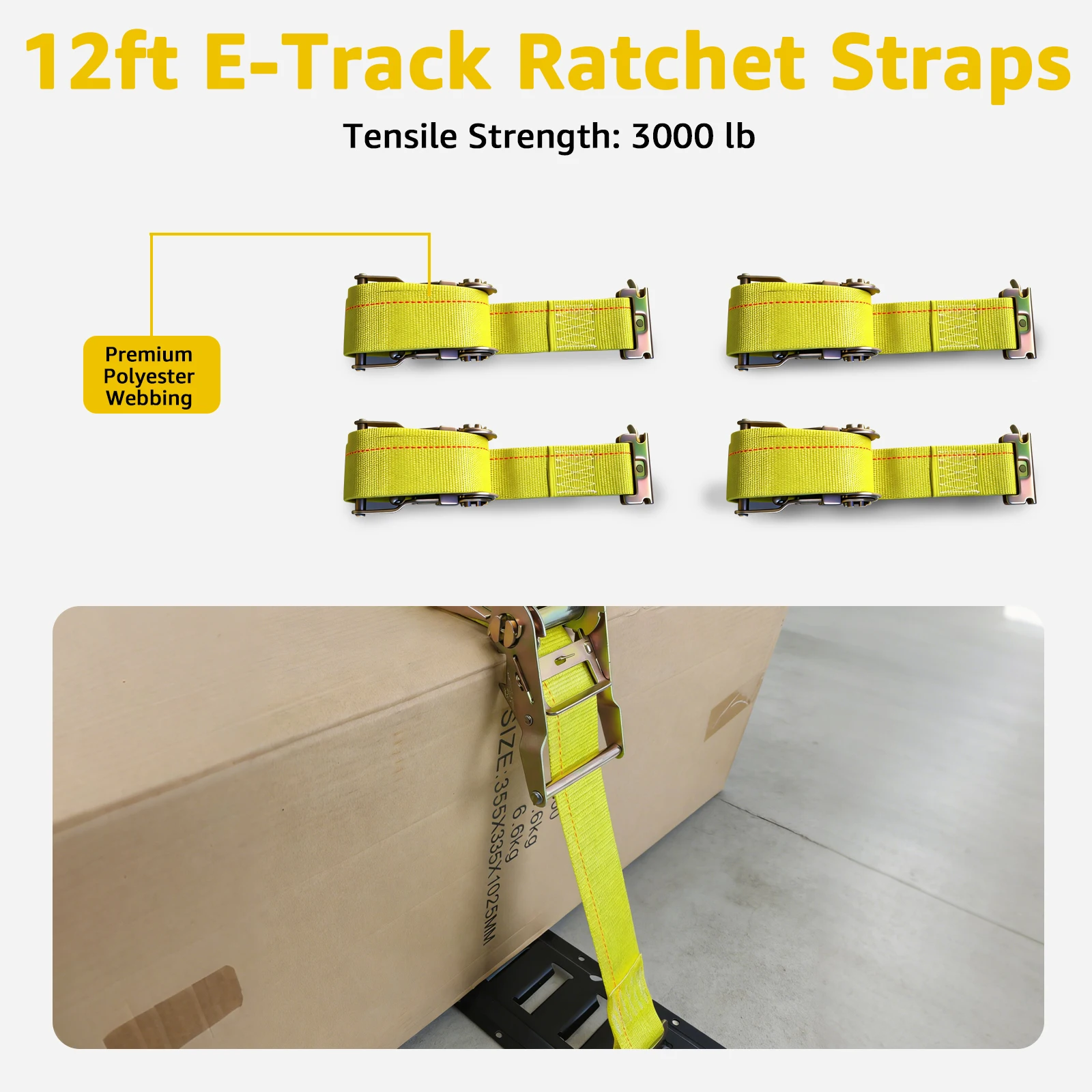 E-Trackタイダウンレールキット、16個入り。頑丈な5フ - D Ring Strap のレビューと価格