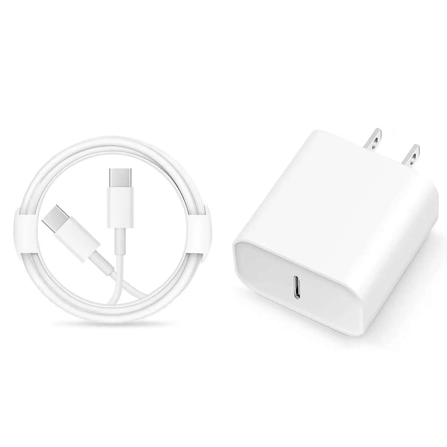 PD 20W Fast Charging Wall Adapter Plug Charger with Cable Cord for iPhone iPad Samsung Phones