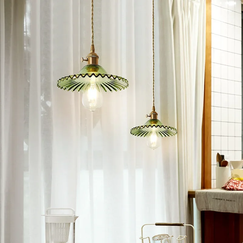 

Латунная стеклянная люстра, скандинавская винтажная лампа для бара B & B, ресторана, прикроватная лампа, креативная индивидуальность, лампа для кафе, спальни