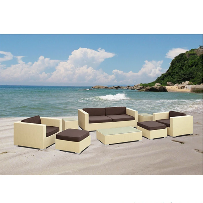 Outdoor Garden Rattan Furniture Set Rope Furniture Set Outdoor Sofa Set / Waterproof Garden Sofas / Outdoor Patio