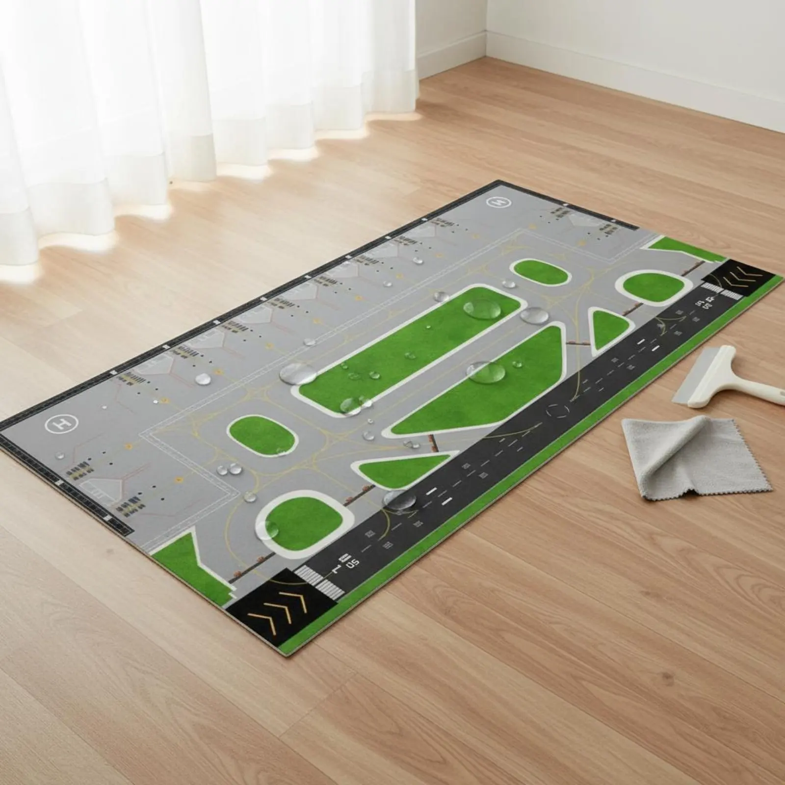 

Aircraft Airport Background Board Waterproof Runway Apron Model Mat