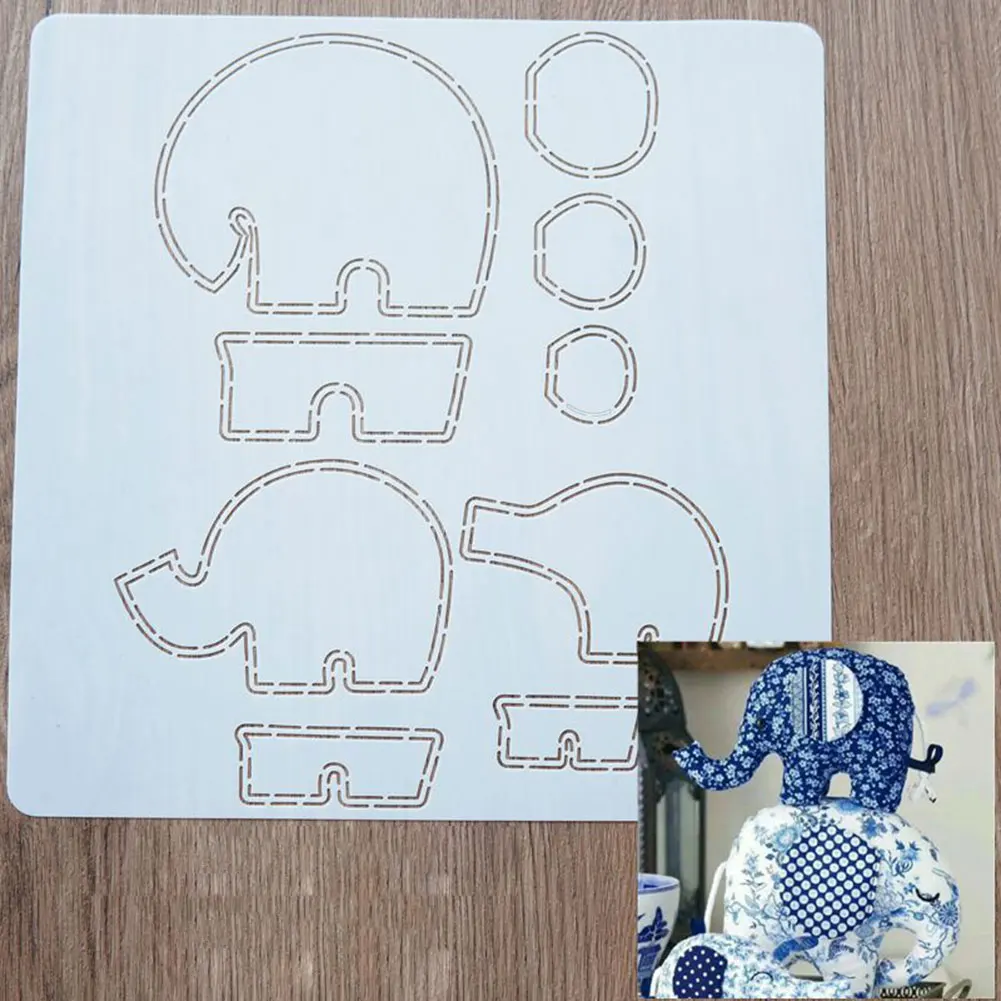 

Пластиковый шаблон для квилтинга, трафареты, многоразовый шаблон для рисования для изготовления кукол-животных для рукоделия, искусства