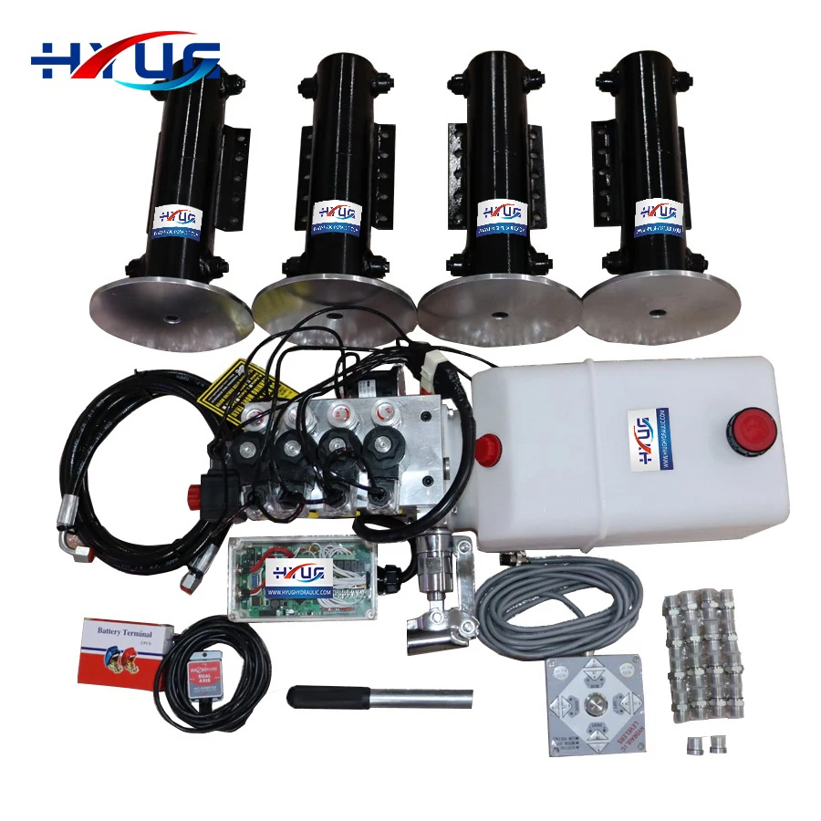 RV Auto Leveling System, 5 Ton 12V DC Hydraulic Power Unit, Motorhome Stabilizer Legs, fit for Fiat Ducato