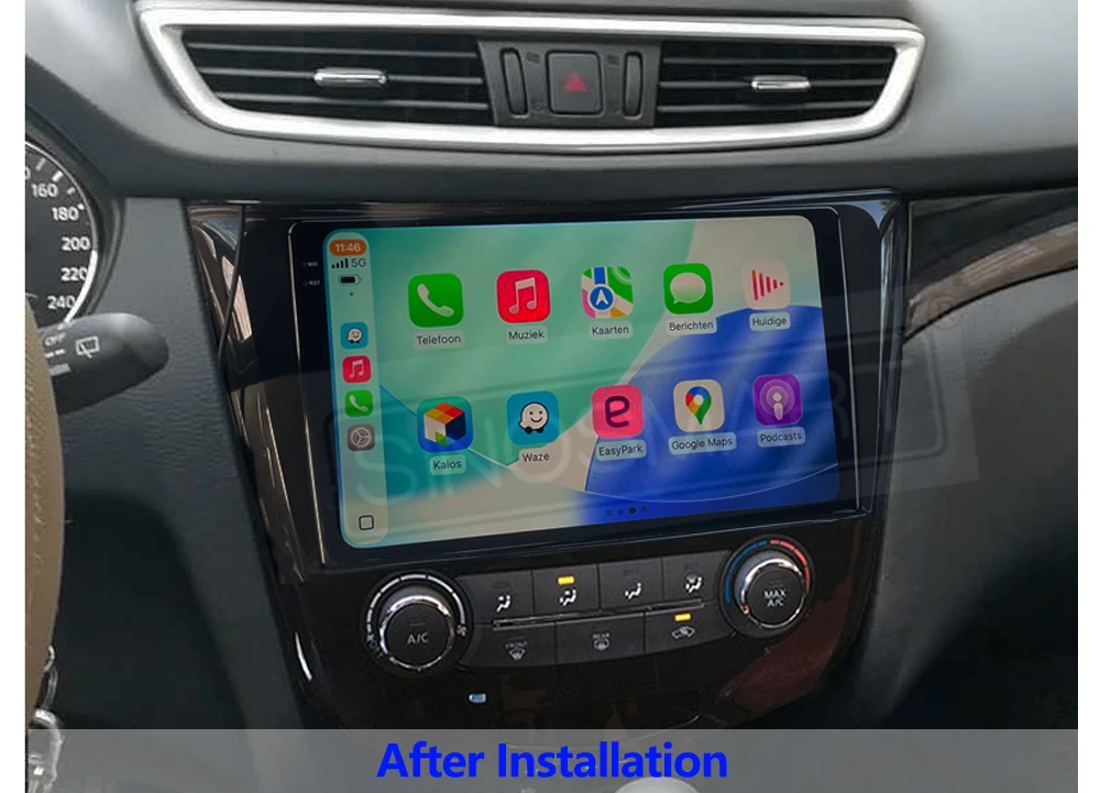 SINOSMART Android GPS für Nissan Qashqai J11 X-Trail T32 Rogue 2014–2021 ohne OEM 7" Bildschirm, unterstützt BOSE, 360 Kamera, CarPlay und Android Auto – Detail 9