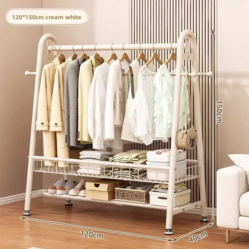 Simple Coat Rack Floor-to-ceiling Indoor Drying Rack Storage Rack Household Bedroom Floor-to-ceiling Clothes Rack Hanger