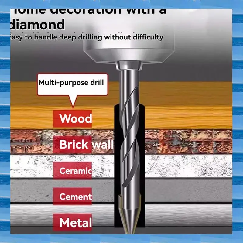 

AT53 4PCS Eccentric Twist Drill Bit High-Strength Drill Bits Set 6Mm/8Mm/10Mm/12Mm Metal Twist Drill Bits For Glass/Tile/Wood