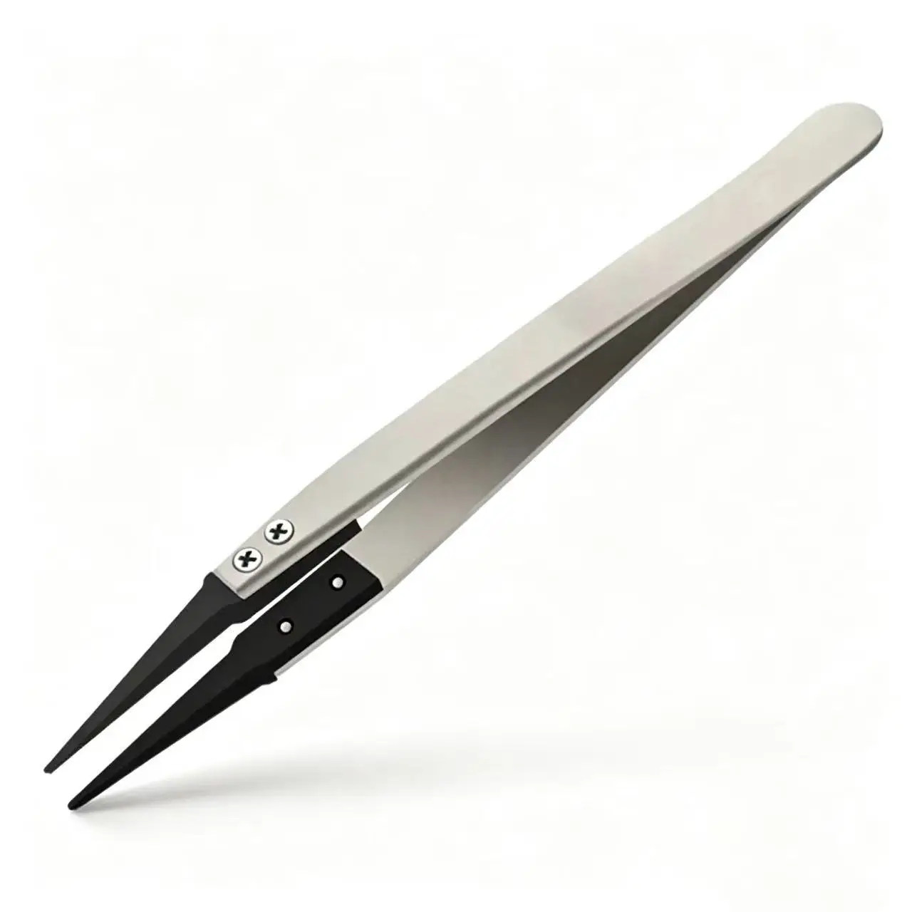 ESD-Safe Precision Tweezers, Anti-Static Tips with Heavy-Duty Metal for Electronics & Jewelry Repair.