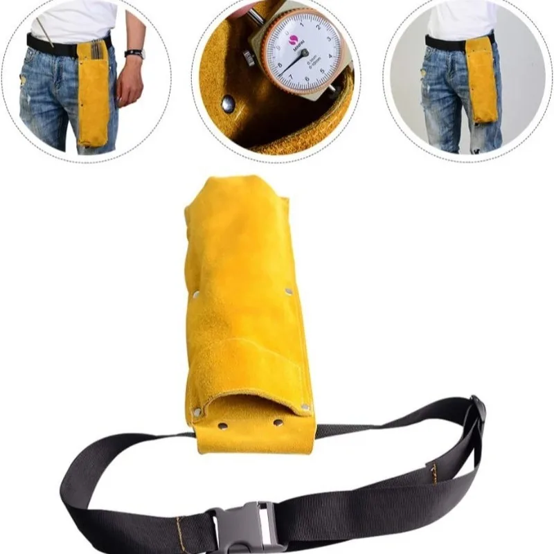 Flame Resistant Leather Welding Rod Holder Pouch Wearable Welder Tool Organizer for Arc Welding