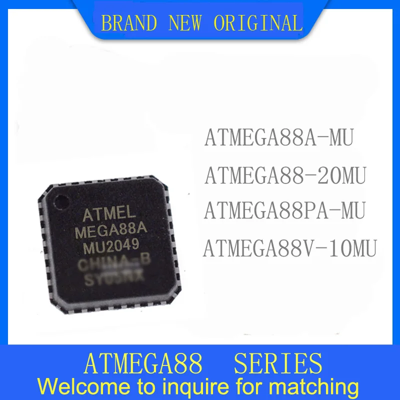 100%Brand New ATMEGA88A-MU ATMEGA88-20MU  ATMEGA88PA-MU  ATMEGA88V-10MU