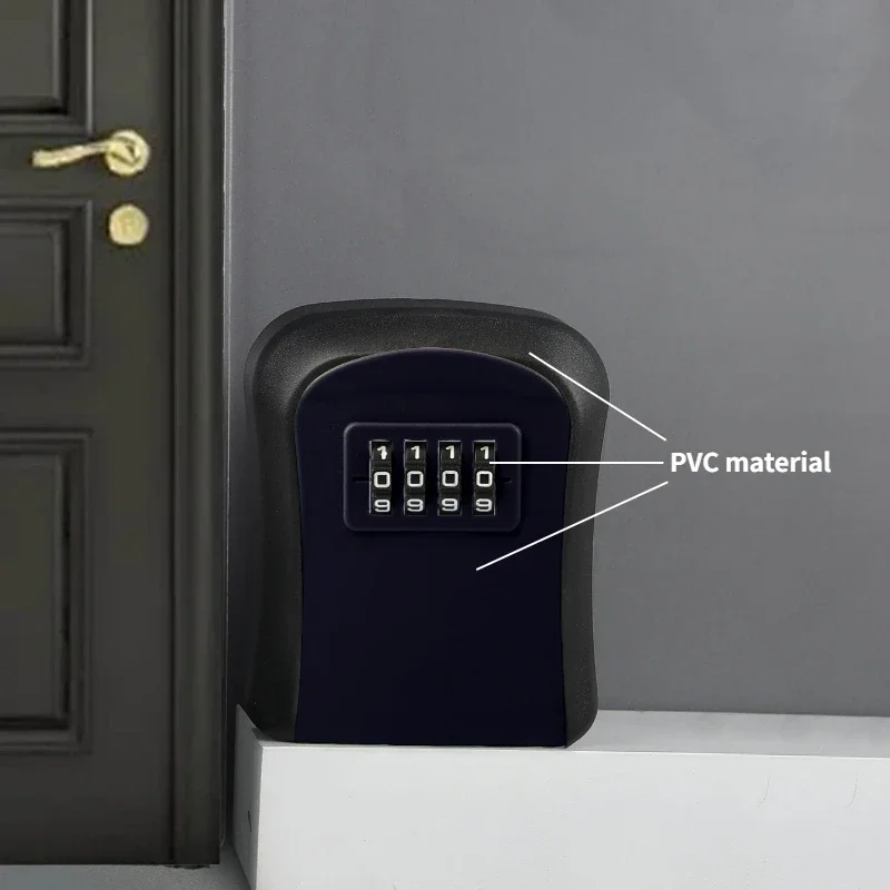 1pc Wall-Mounted Key Storage Box, Password Key Box, Outdoor Resettable Secret Code Lock Safe Lock Box, Storage Safe