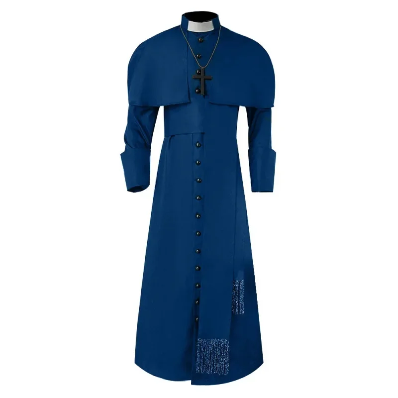 Costume de Prêtre Médiéval Catholique, Soutane Romaine, Robe de Pape, Pasteur, Prêtre, Robe de Messe, Robe Missionnaire, Soutane de Clergé