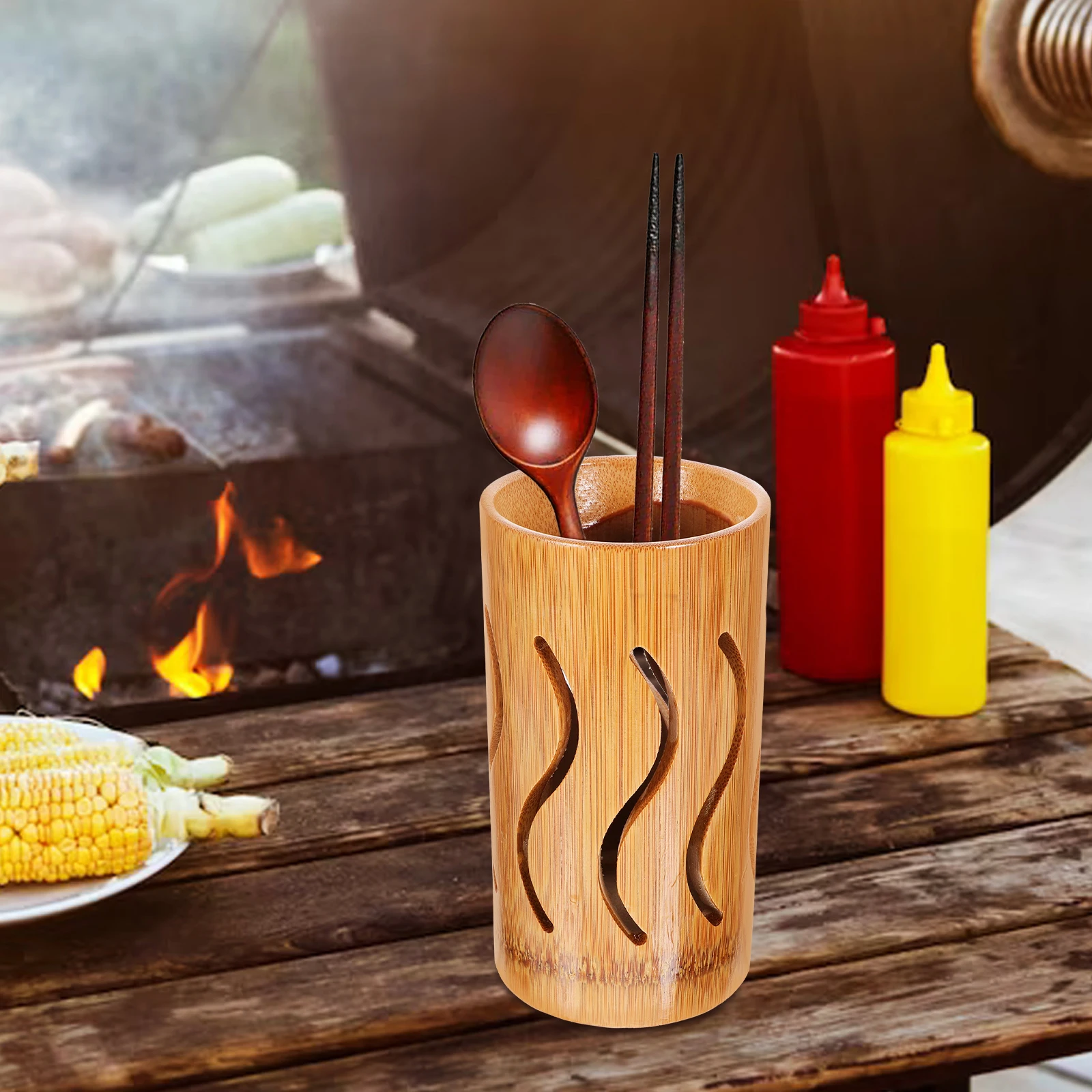 

Chopsticks Utensil Storage Organizer Eco-Friendly Cutlery Container for Silverware Forks Chopstick Storage for Kitchen