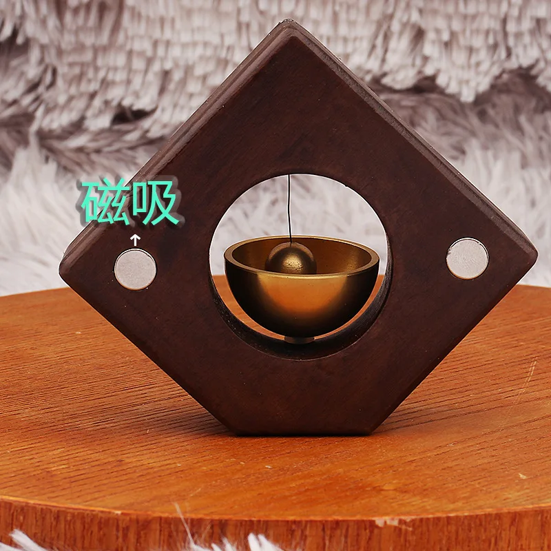 Brass Doorbell Magnetic Solid Wood Entry Door Wooden Door Reminder Bell Home Door Anti-Theft Ling Metal Crafts