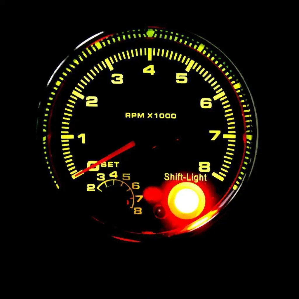 

3.75" 95mm Auto Car Tachometer Gauge Range 0-8000RPM for Shift Light