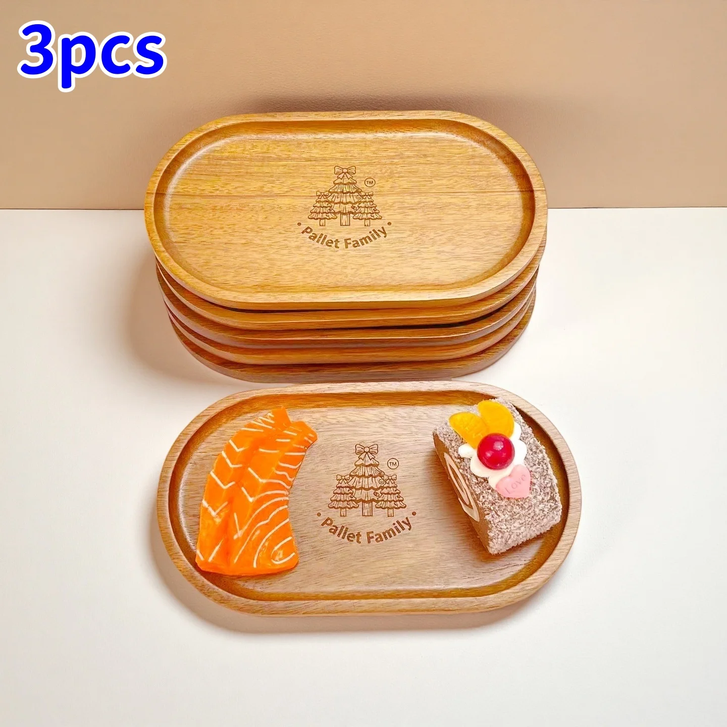 

3-piece dessert plate set, cake and fruit tray, baking snack display, Western-style serving plates