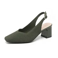 Coarse heeled sandals for women, fly woven shoes - Image 2