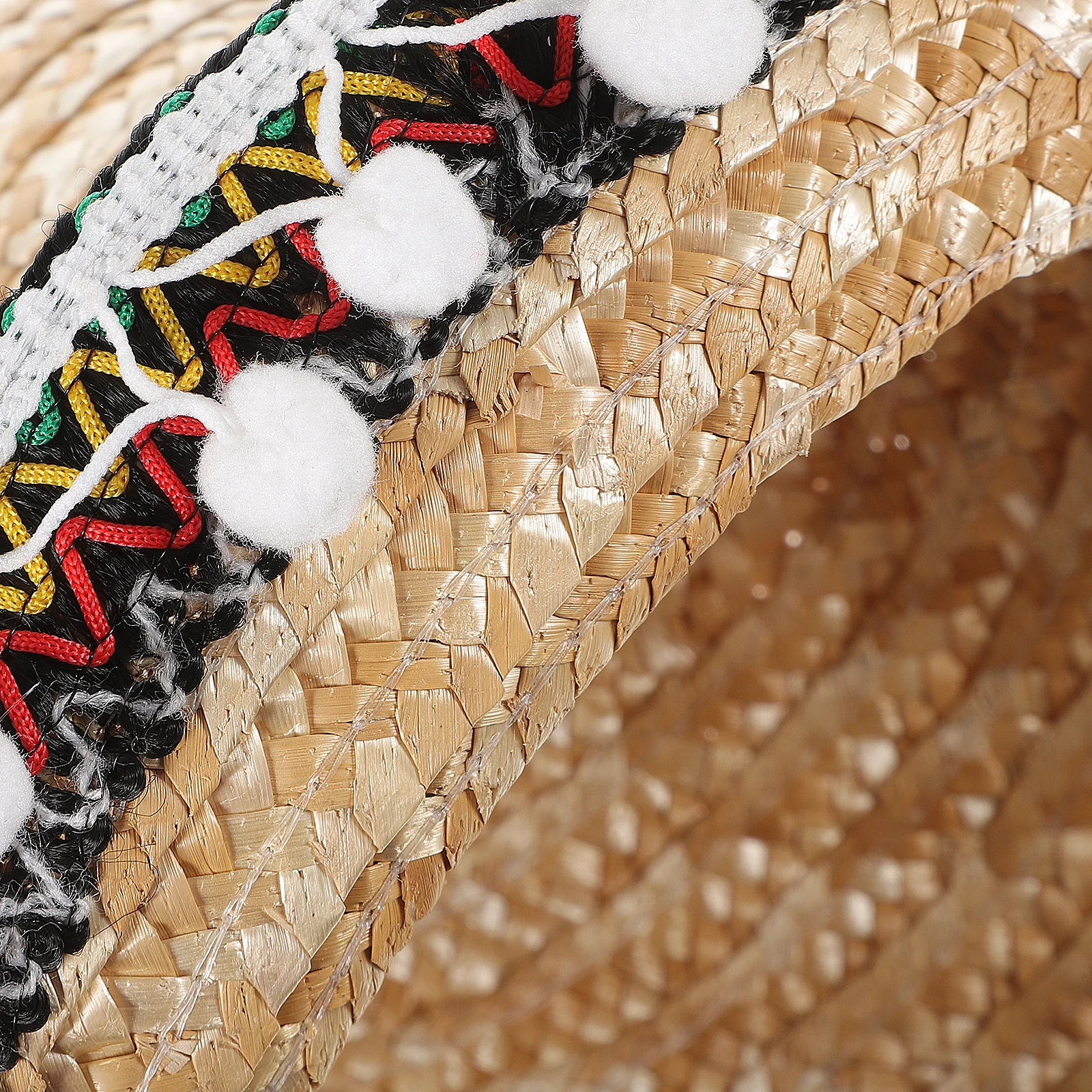 

Mexican Straw Hat Wide Brim Sun Hat For Beach Outdoor Party Festival Travel Lightweight Hats Adult Summer Accessories