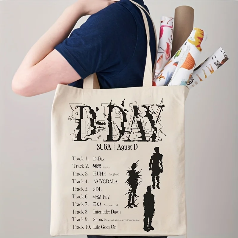 World Tour Tote Bag, Casual Canvas Shopping Bag Luggage Bag