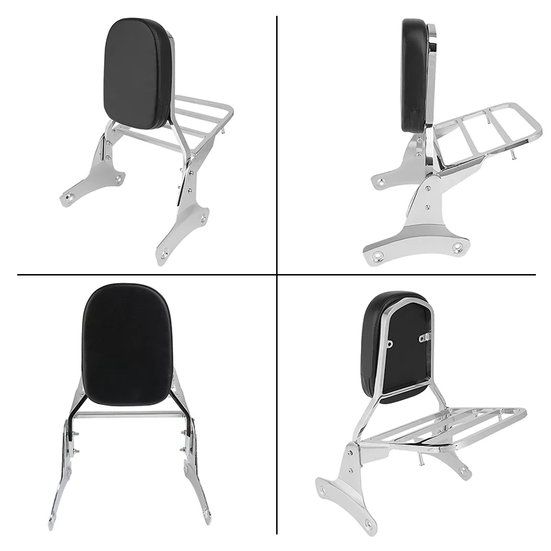 For Honda Shadow VT750 ACE 750 C2 RC44 /VT400 VT 400 1997-2003 Motorcycle Parts Passenger Backrest Sissy Bar Luggage Rack Pad