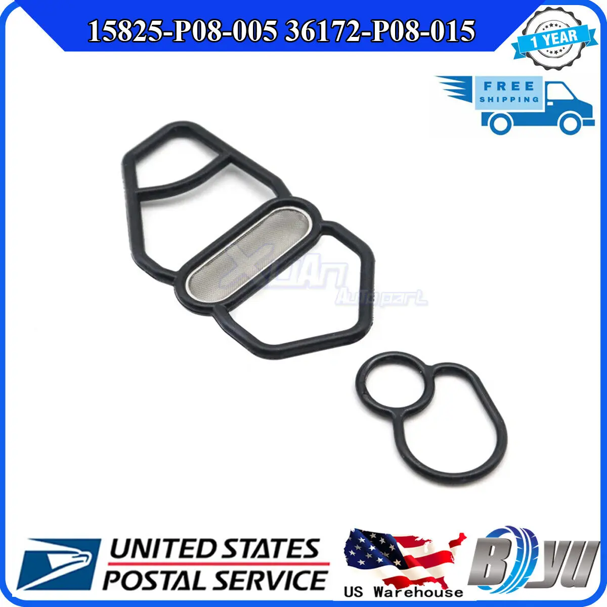 XUAN Upper + Lower VTEC Spool Valve Solenoid Gasket Kit 15825-P08-005 36172-P08-015 for Honda Civic Acura GSR NSX