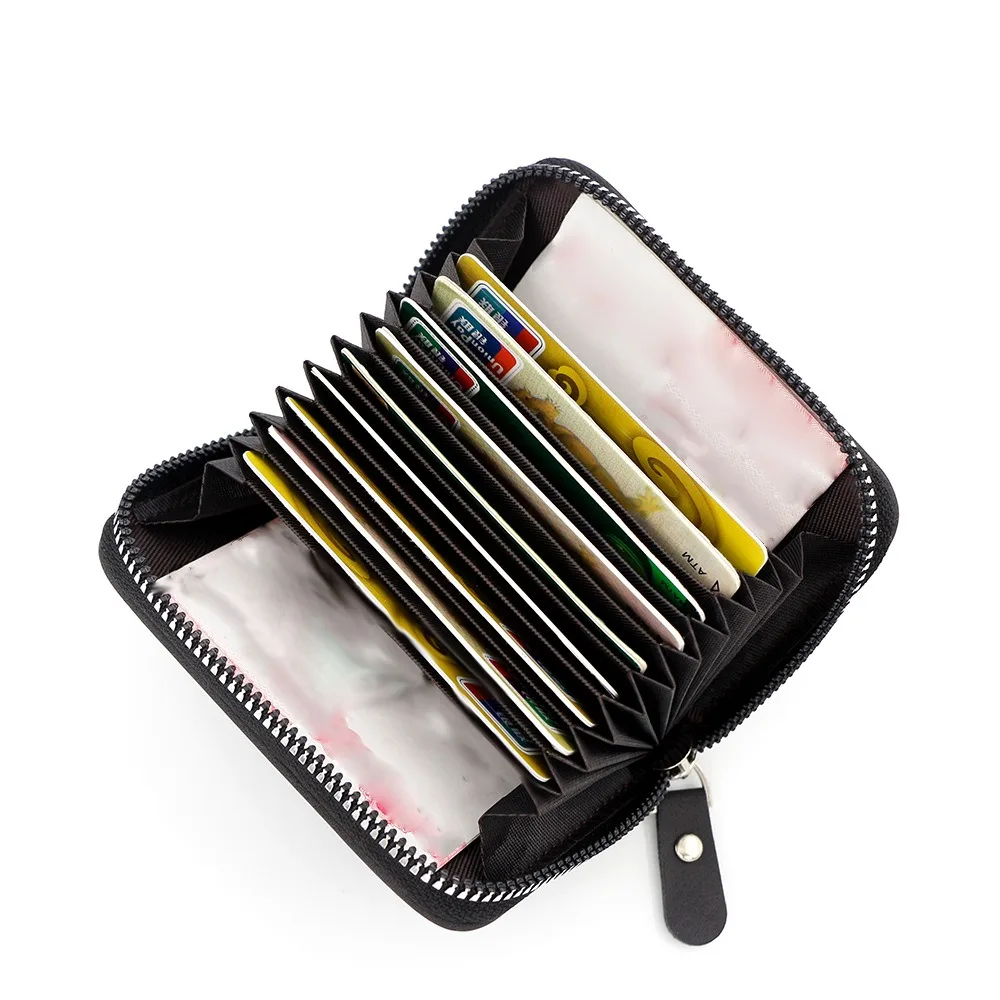 Tarjetero de PU con Patrón de Piedra, Estilo Vintage, 11 Ranuras para Tarjetas, Estuche para Tarjetas, Color Sólido, Gran Capacidad, Cartera Corta para Hombre