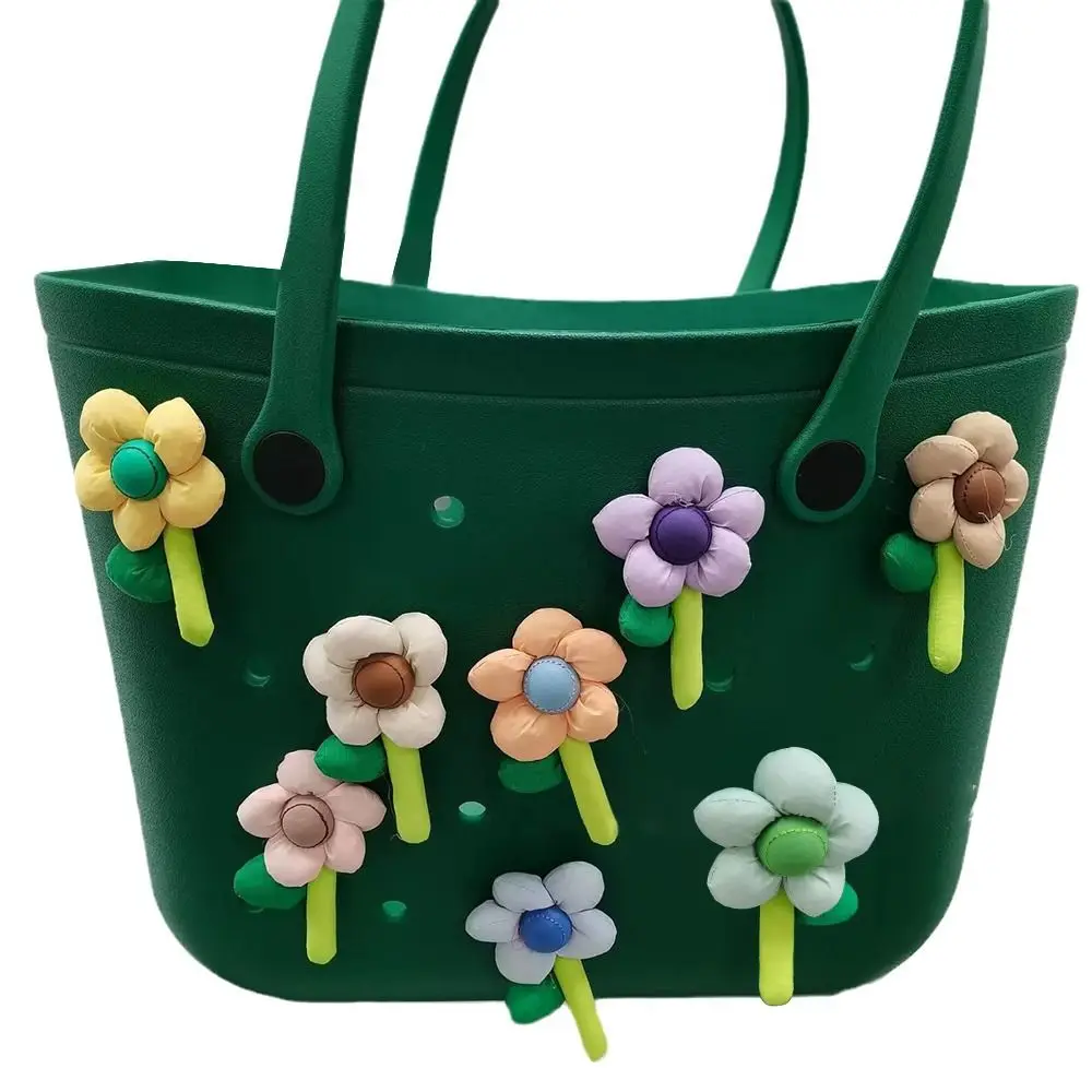 Cotton Charms for Bogg Bags Rubber Beach Bag DIY Beach Bag Accessories Charms Handbag Flowers for Bogg Bag/Beach Bag