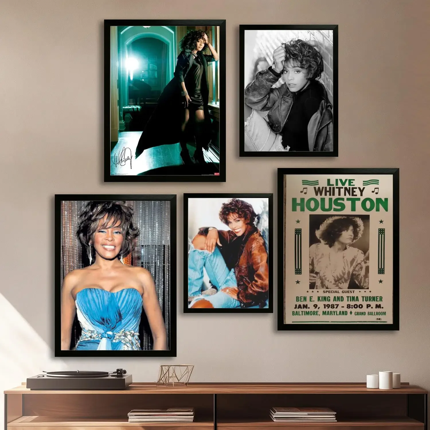 Whitney Houston Canvas Art Poster and Wall Art, Picture Print, Modern Family Bedroom Decor, Posters,Decorative painting