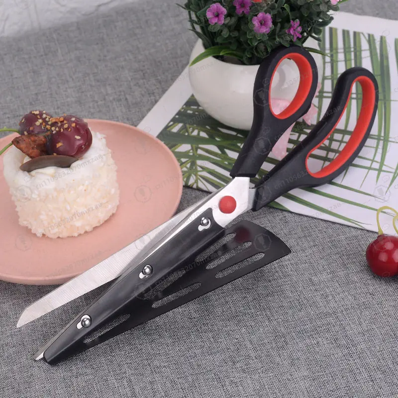 

1PC Detachable 2-in-1 Stainless Steel Pizza Scissors Shovel & Cutter Kitchen Special Use for Pizza Cutting