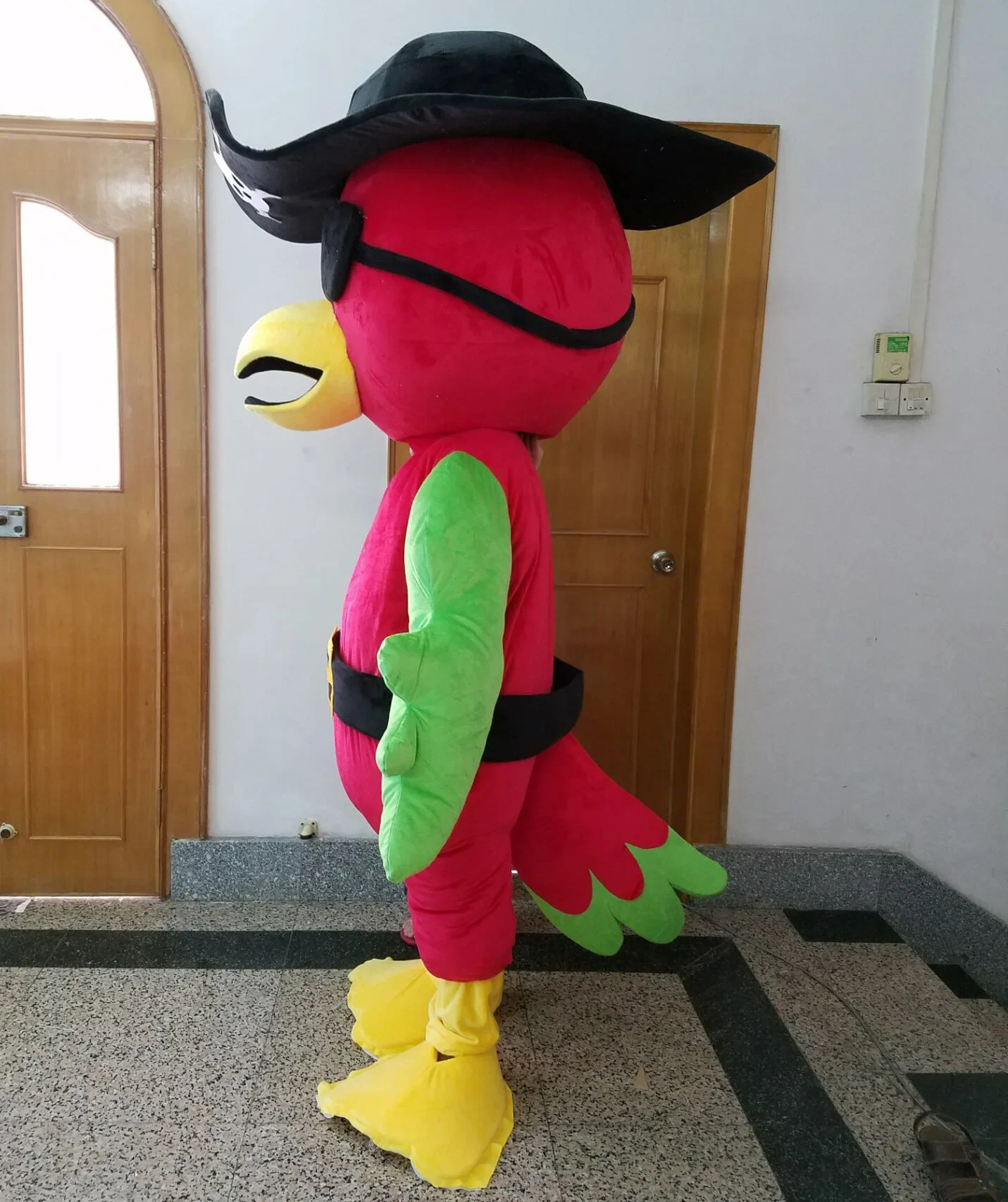 adult pirate parrot mascot costume red pirate mascot outfit cosplay suit