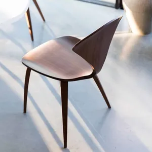 Wuli Cherner American Retro Industrial Style Kaffee Freizeitstuhl, maser Holz Rücken, Essstuhl, Novo, 2024 6 Hauptverkaufstühle amerikanischer Schalter - №3