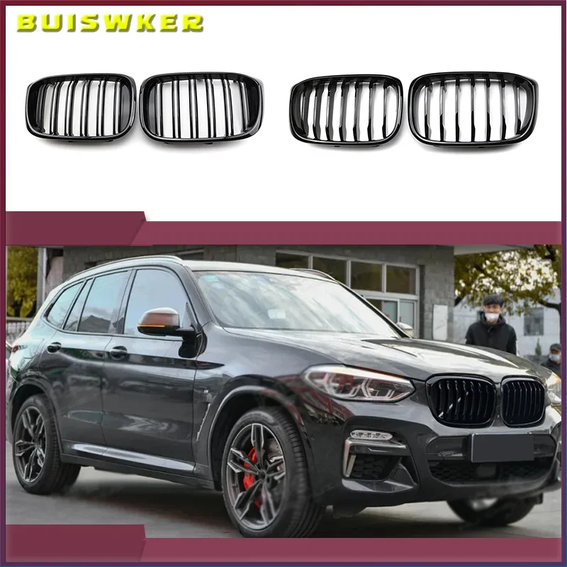 

Car Front Kidney Grill For BMW3 4 X3 X4 G01 G02 G08 2018 2019 2020 Single Line 1slat Gloss Matte Black Bumper Racing Grills