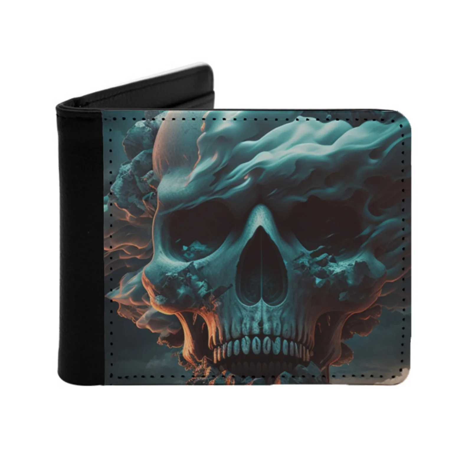 

Синий череп, новый кошелек с принтом, короткие мужские кошельки, держатель для кредитных карт, кошельки, череп, скелет, кости, готический ужас, жуткая страшная смерть