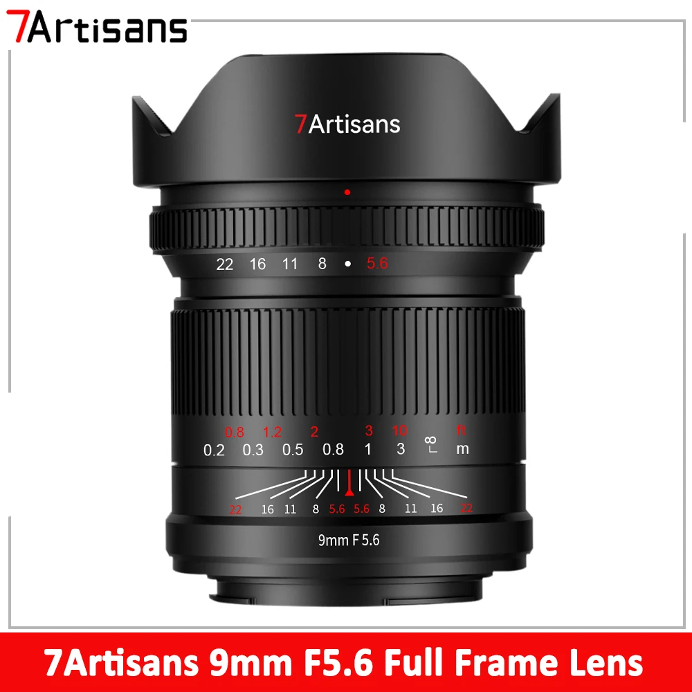 7Artisans 9mm F5.6 Full Frame Ultra Wide Angle Prime Lens for Sony E Nikon Z Canon RF  Leica L-mount Camera Lens