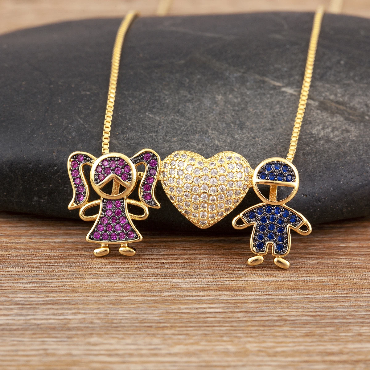 Nidin New Trendy Love Heart Shape Girl Boy Shine Zircon Wisiorek Naszyjnik Dla Kobiet Łańcuch Choker Biżuteria Prezent na Dzień Matki