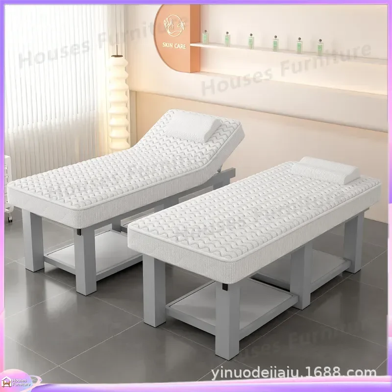 For Beauty Bed Latex Massage Table Adjustable Facial Tattoo Eyelash Extension SPA Moxibustion Salon Furniture Body